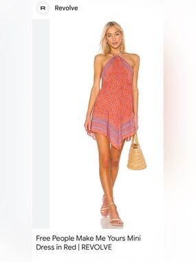 Free People “Make Me Yours”Rayon Mini Dress,Size-Large